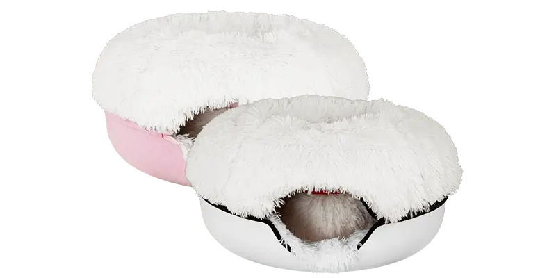 Cat Cave Calming Donut Bed for Anxiety Relief & Cozy Sleeping