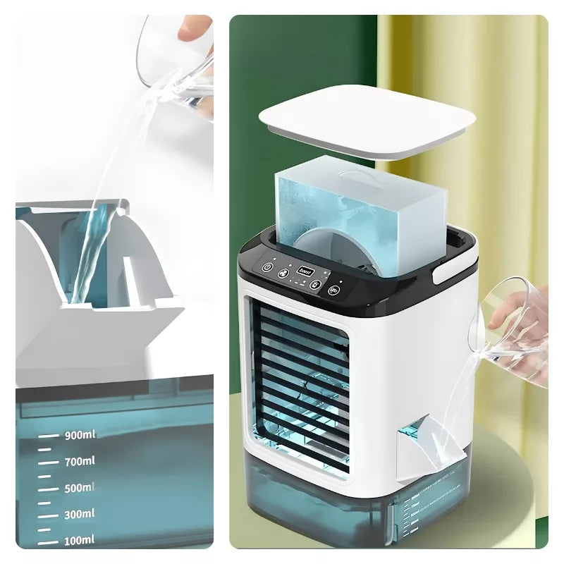 Portable Air Cooler | Humidifier Fan with Night Light – Quiet Mini Cooling for Home & Office