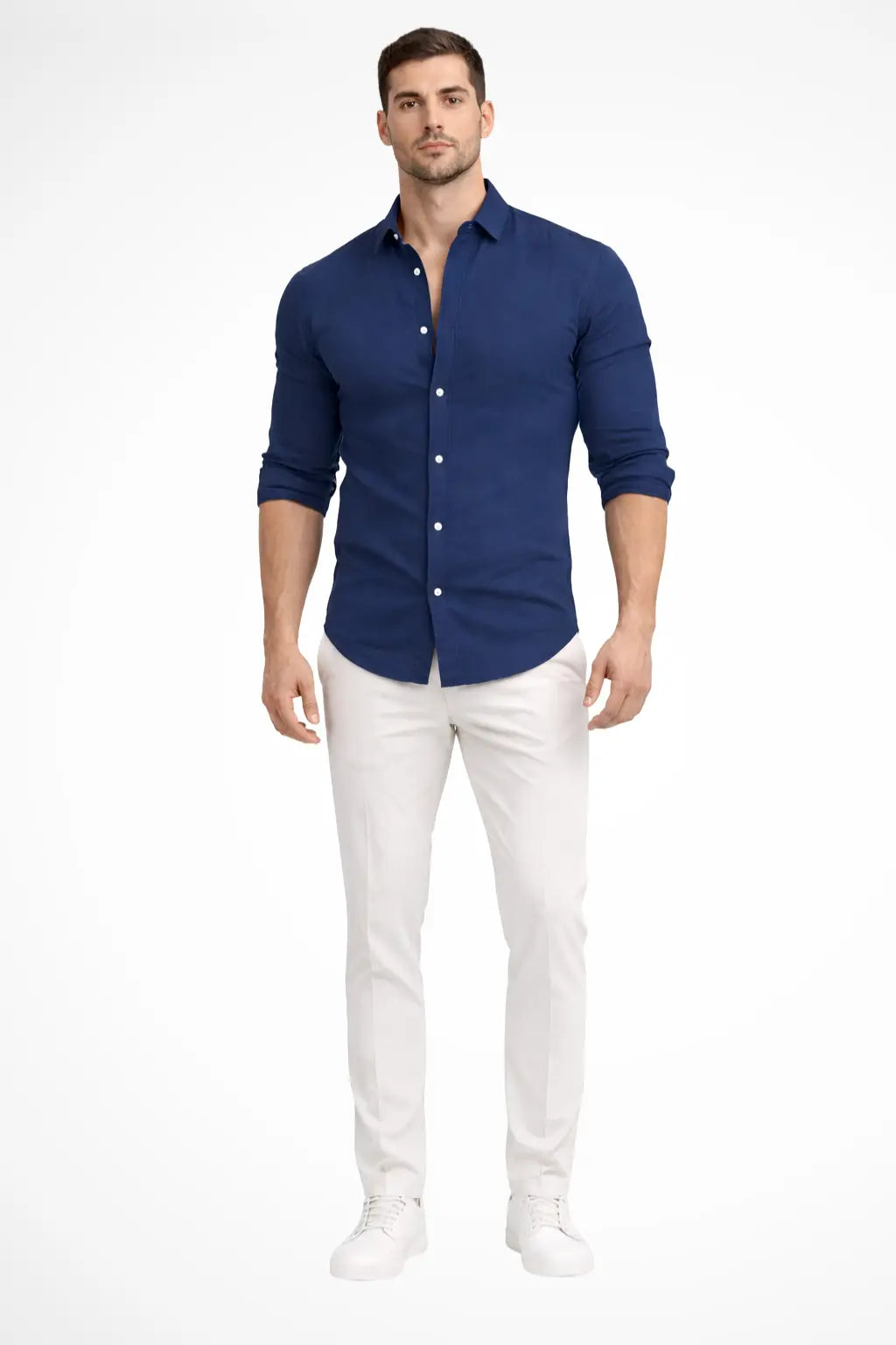 Callum | Men Loose Fit Long Sleeve Cotton Lapel Casual Summer Shirt TARHUS