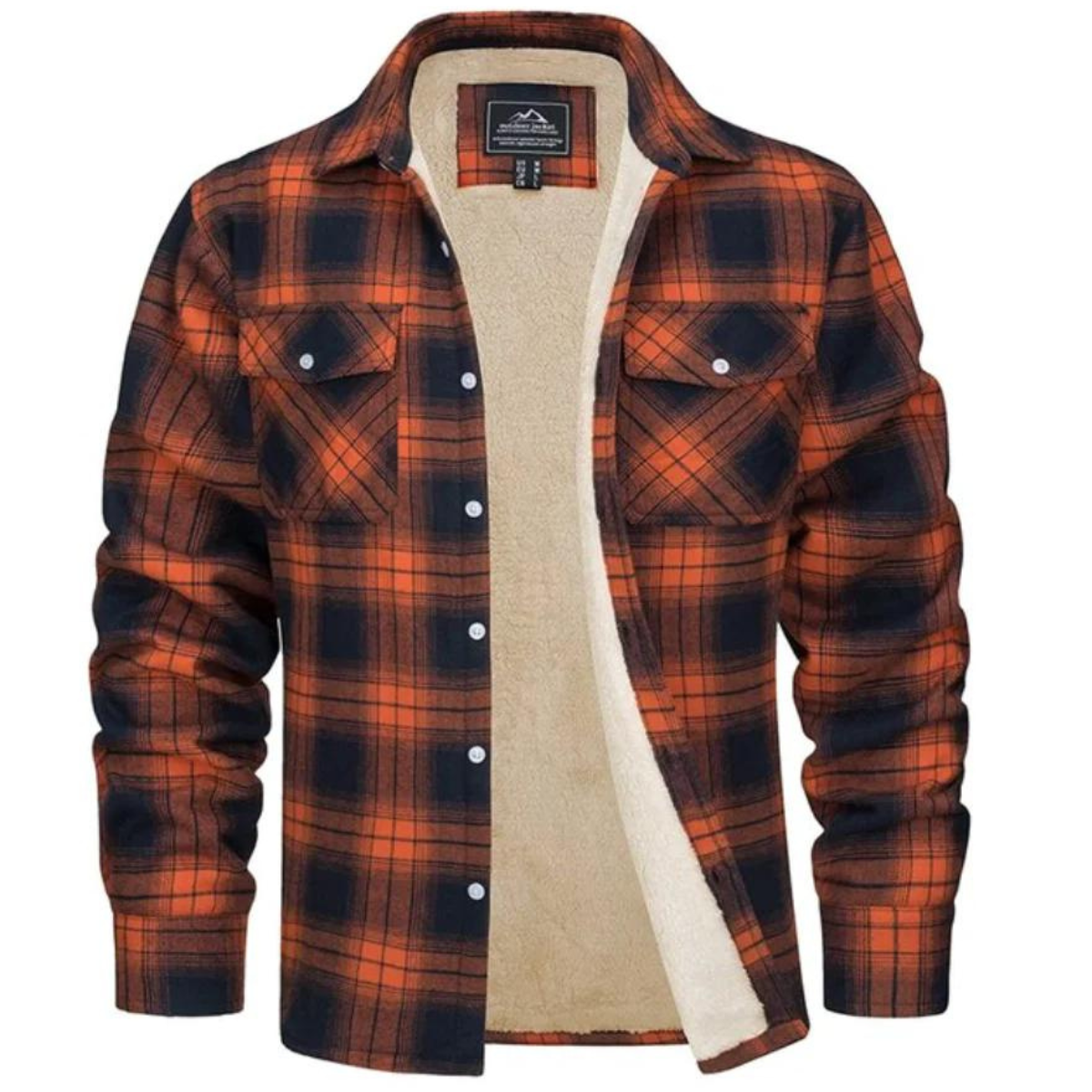 Checked Men’s Winter Coat – Wool-Blend Jacket - TARHUS