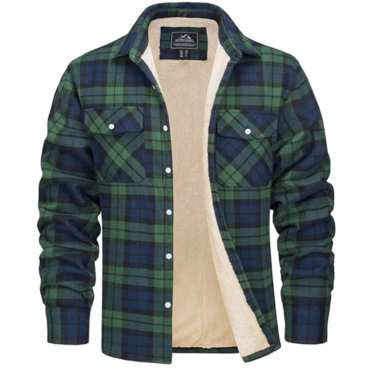 Checked Men’s Winter Coat – Wool-Blend Jacket - TARHUS