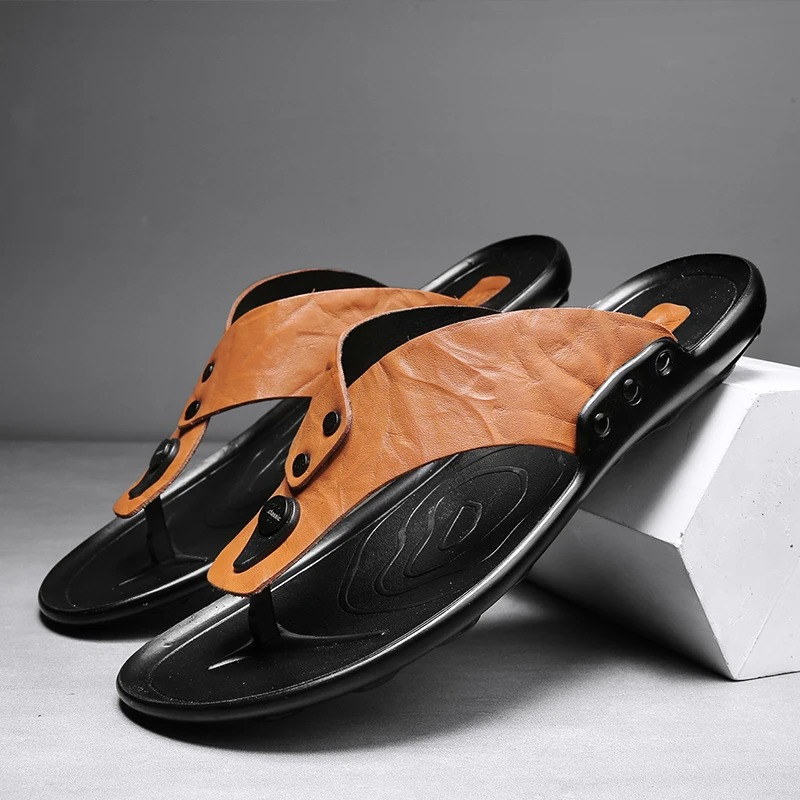 Arvento Italian Leather Slides TARHUS