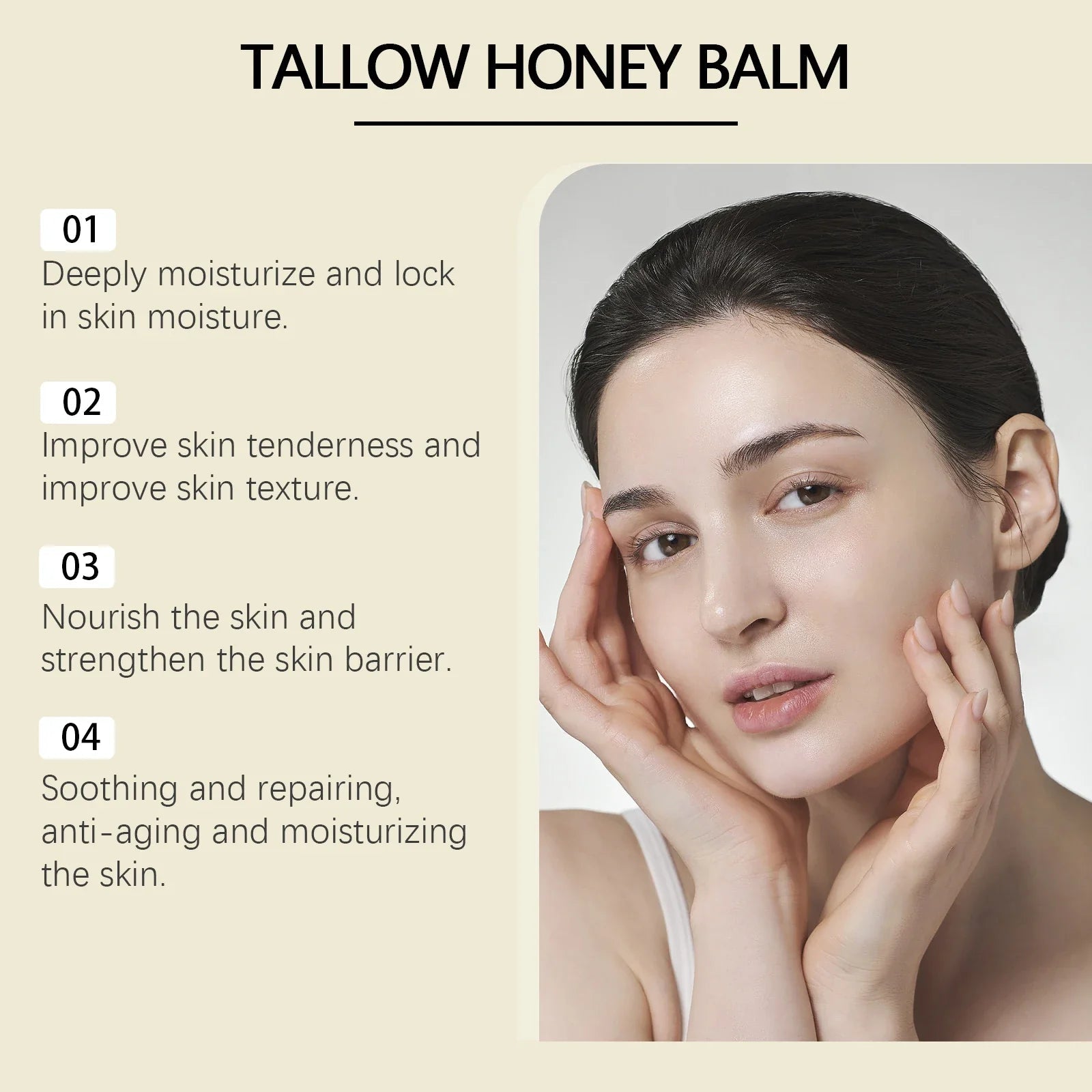 Whipped Glow Tallow & Honey Balm — Natural Face & Body Moisturiser TARHUS