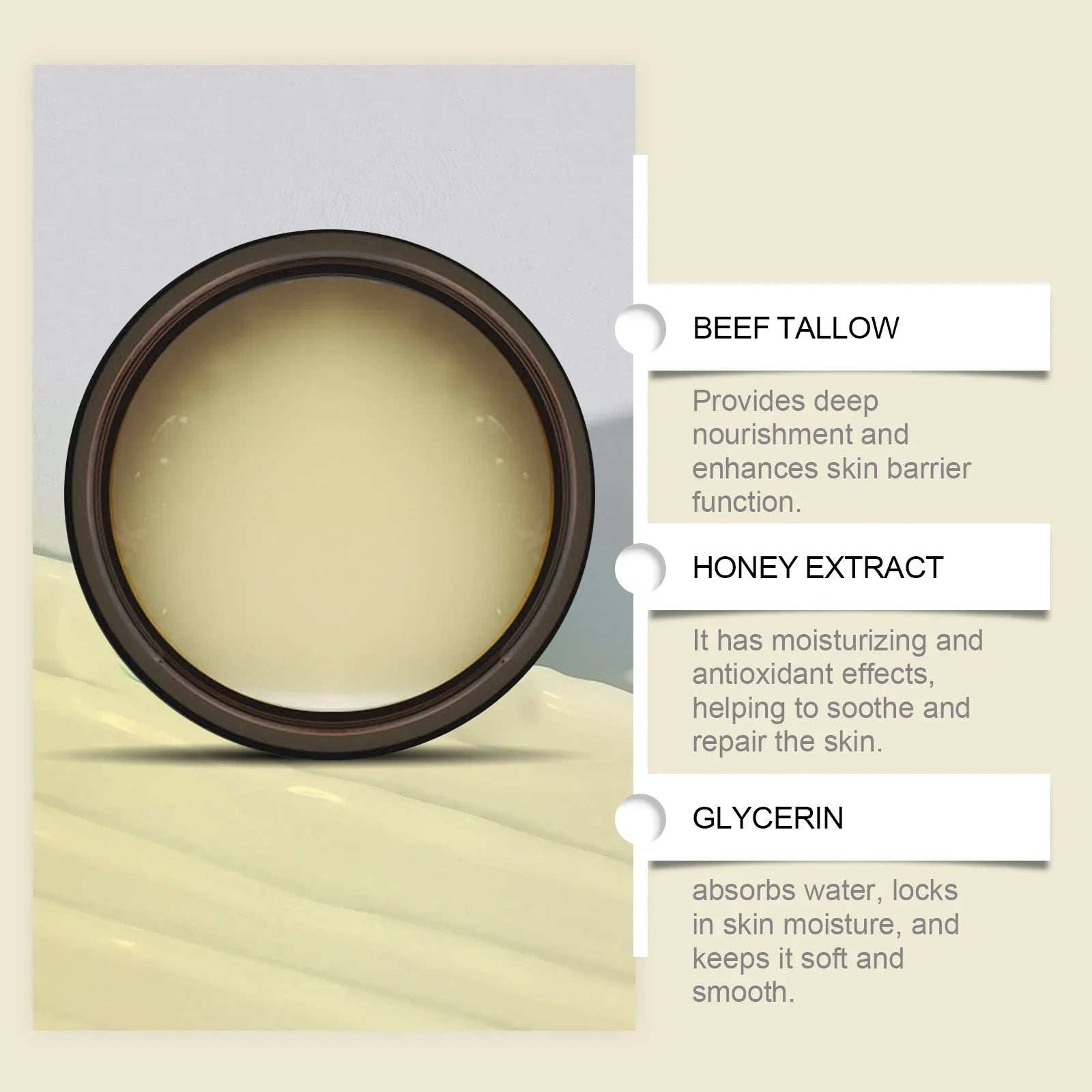 Whipped Glow Tallow & Honey Balm — Natural Face & Body Moisturiser TARHUS