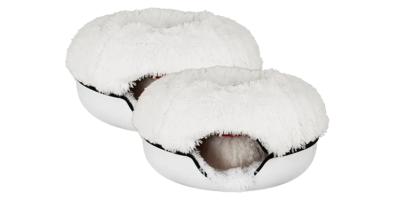 Cat Cave Calming Donut Bed for Anxiety Relief & Cozy Sleeping