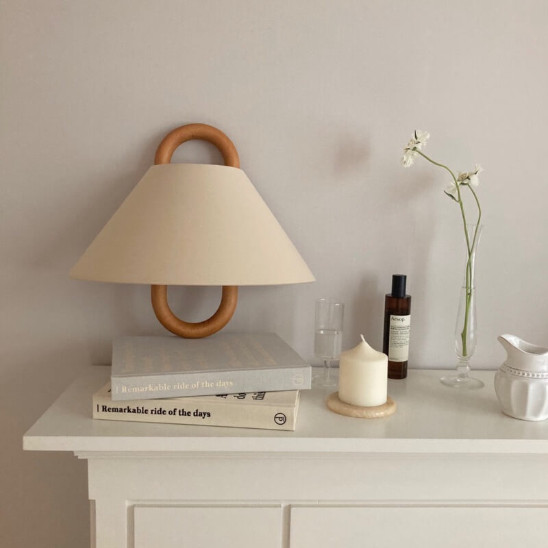 Modern Original Solid Wood Pleated Semi-Circle 1-Light Wall Sconce Lamp - TARHUS