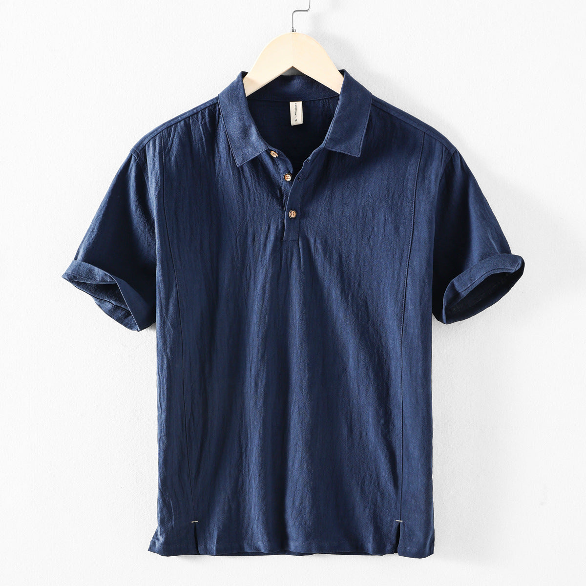 Riku Men’s Cotton-Linen Polo Shirt – Short Sleeve Casual Collar Top TARHUS  Shirt