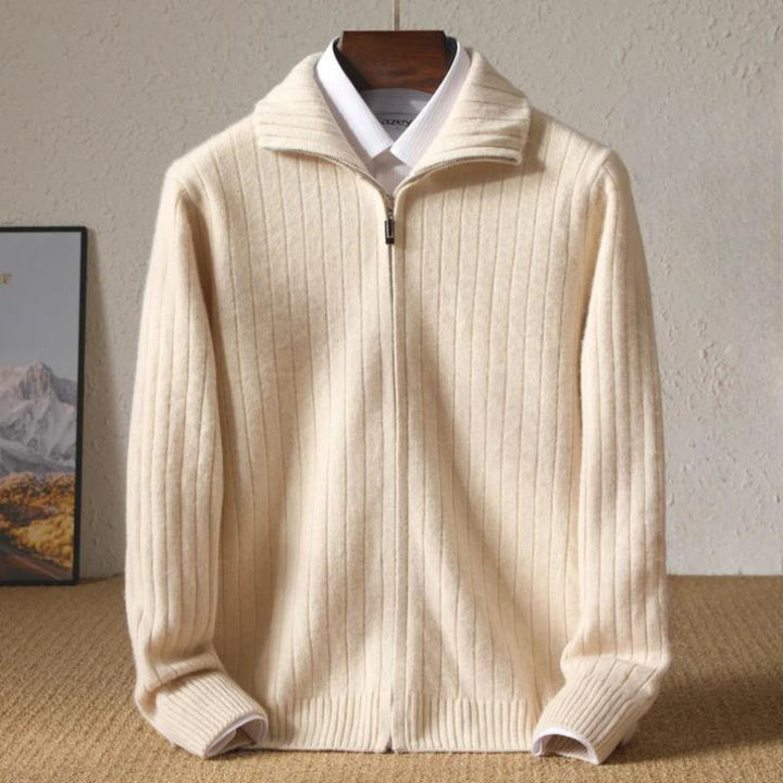 Russell Men’s Cashmere Cardigan – Luxury Knit Sweater with Classic Fit TARHUS