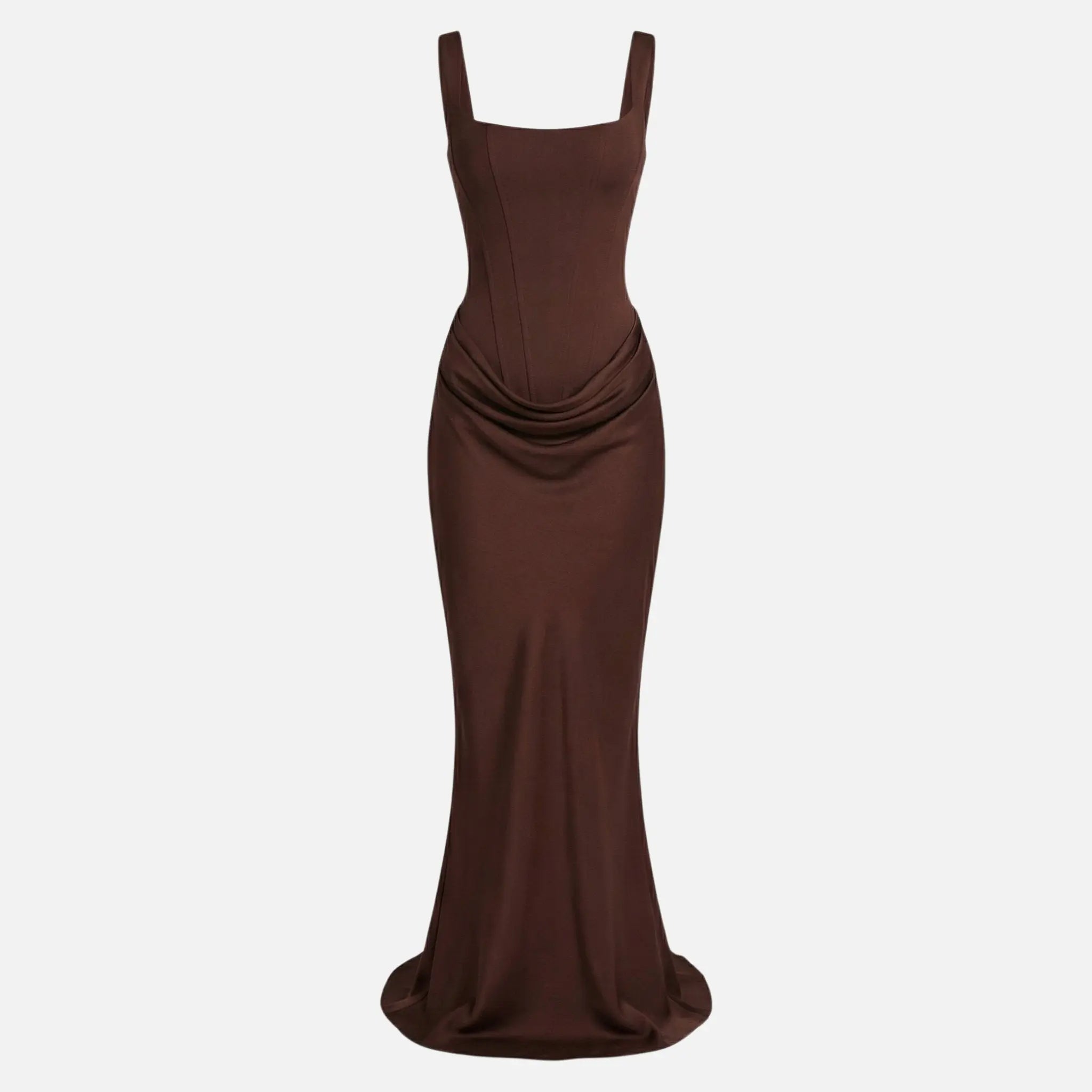 Satin Maxi Dress with Adjustable Straps for Women TARHUS  AS - Womens - Maxi Dress