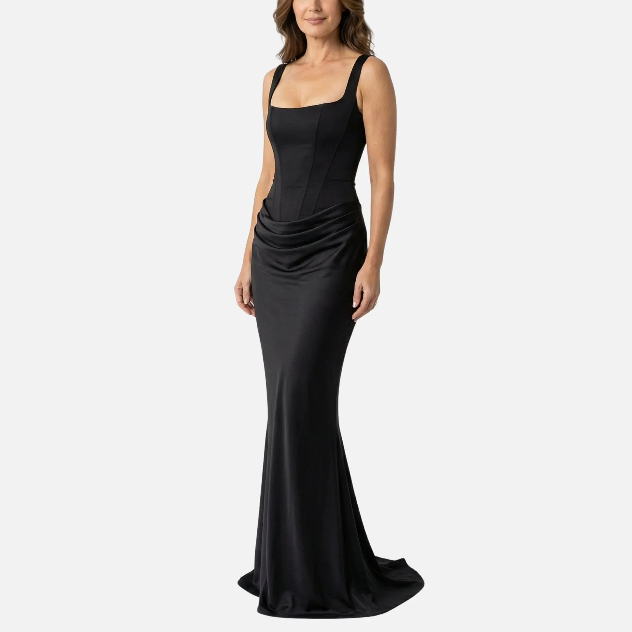 Satin Maxi Dress with Adjustable Straps for Women TARHUS  AS - Womens - Maxi Dress