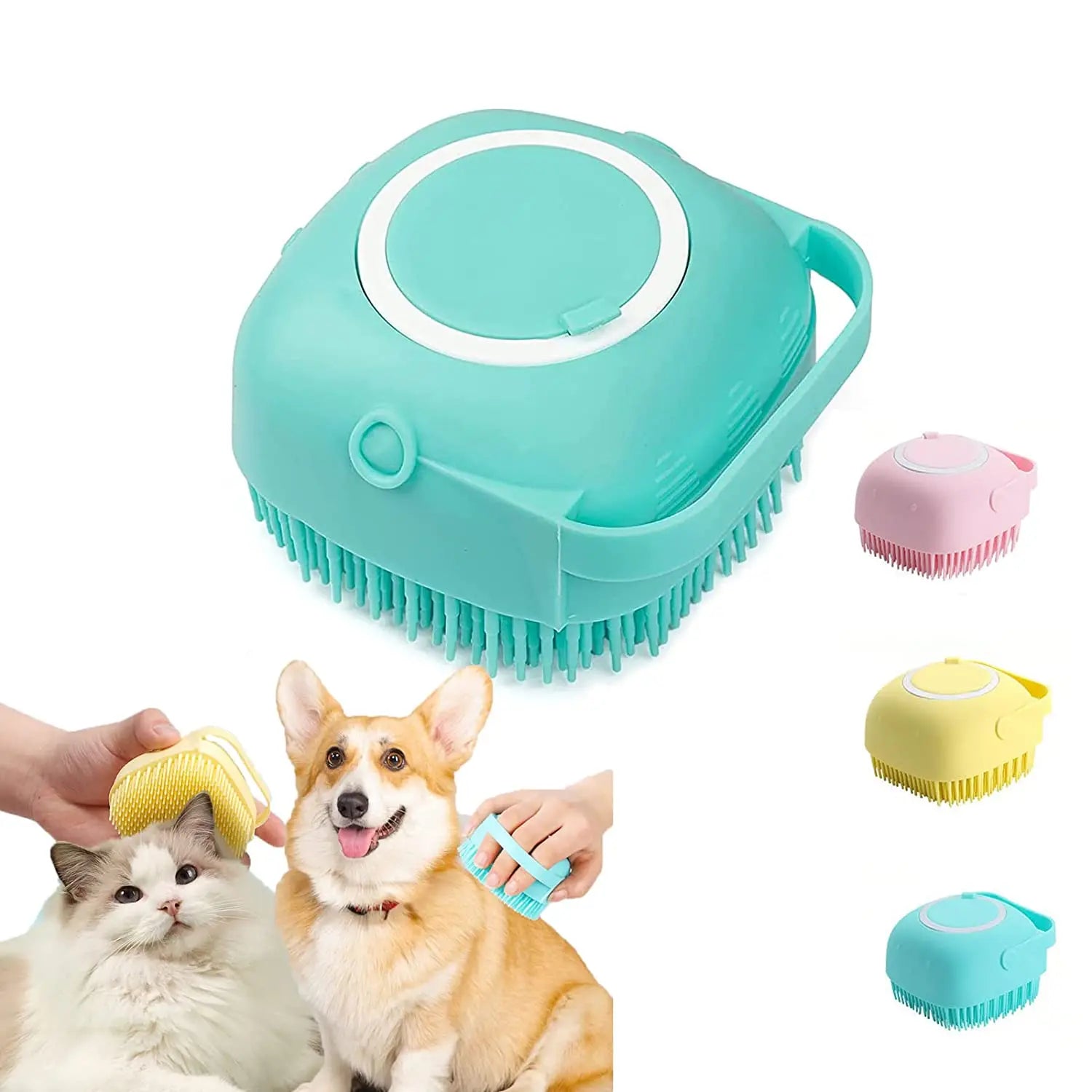 Dog Bath & Grooming Brush – 2-in-1 Shampoo & Massage Tool