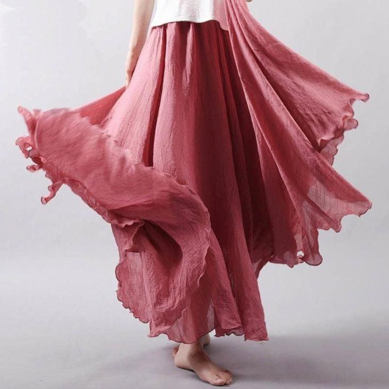 Kylie | Cotton Skirt With Elastic Waist