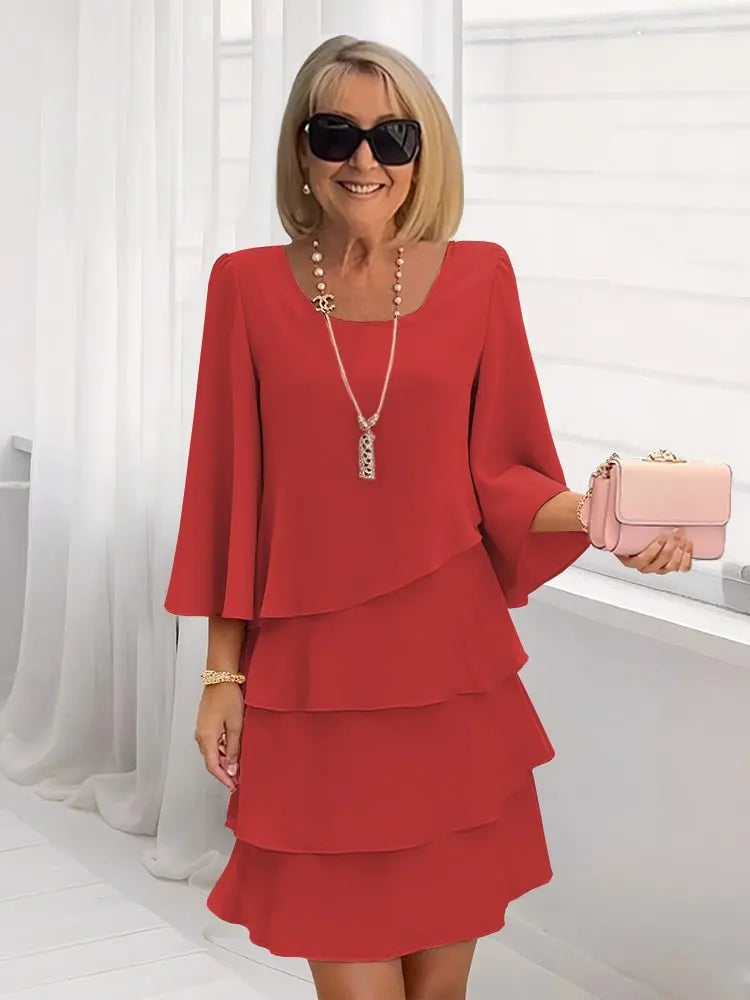 Catherine | Elegant Comfort Ruffle Dress TARHUS