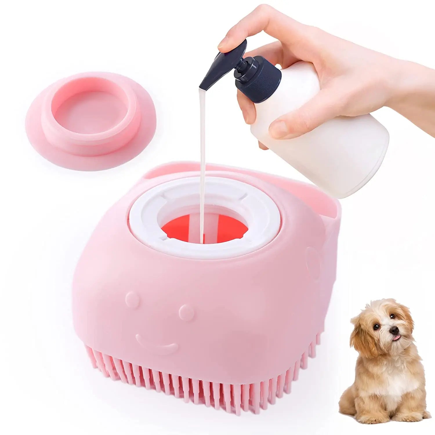 Dog Bath & Grooming Brush – 2-in-1 Shampoo & Massage Tool - TARHUS