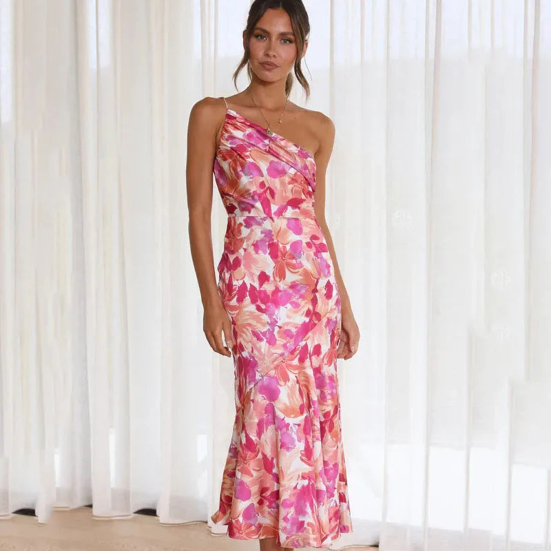 Eliza - One-Shoulder Midi Dress - TARHUS