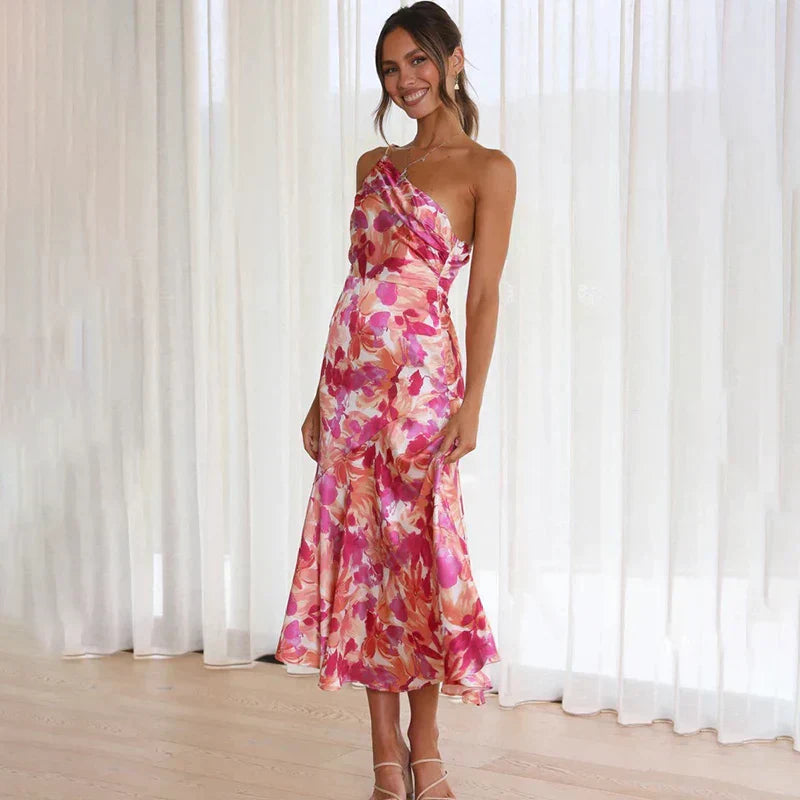 Eliza - One-Shoulder Midi Dress - TARHUS