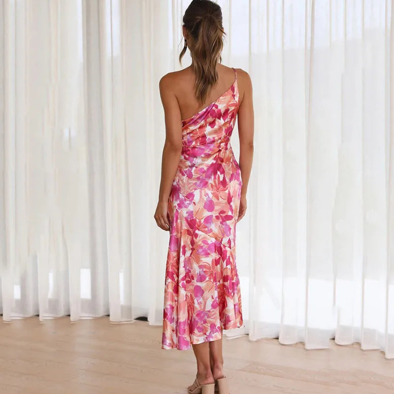 Eliza - One-Shoulder Midi Dress - TARHUS