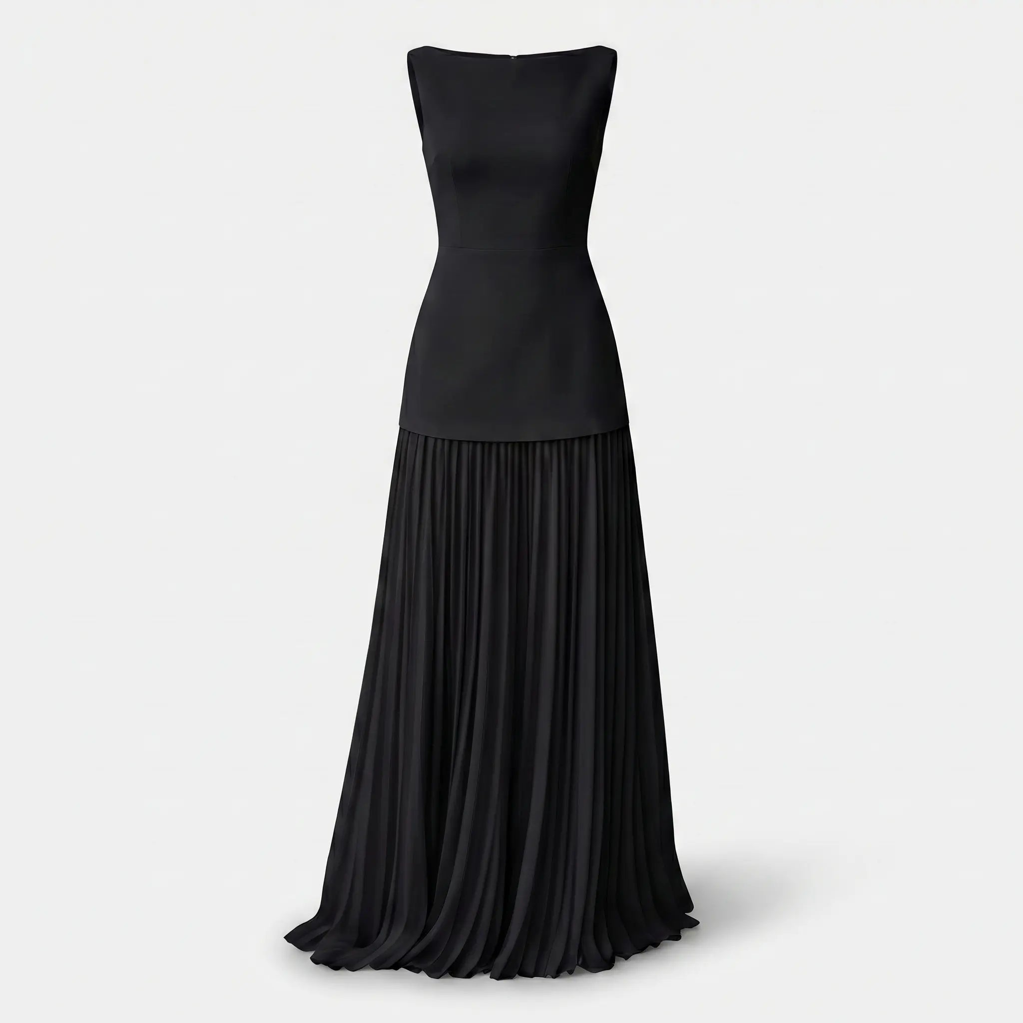 Sleeveless Fitted Bodice Pleated Maxi Evening Dress for Women TARHUS  AS - Womens - Maxi Dress