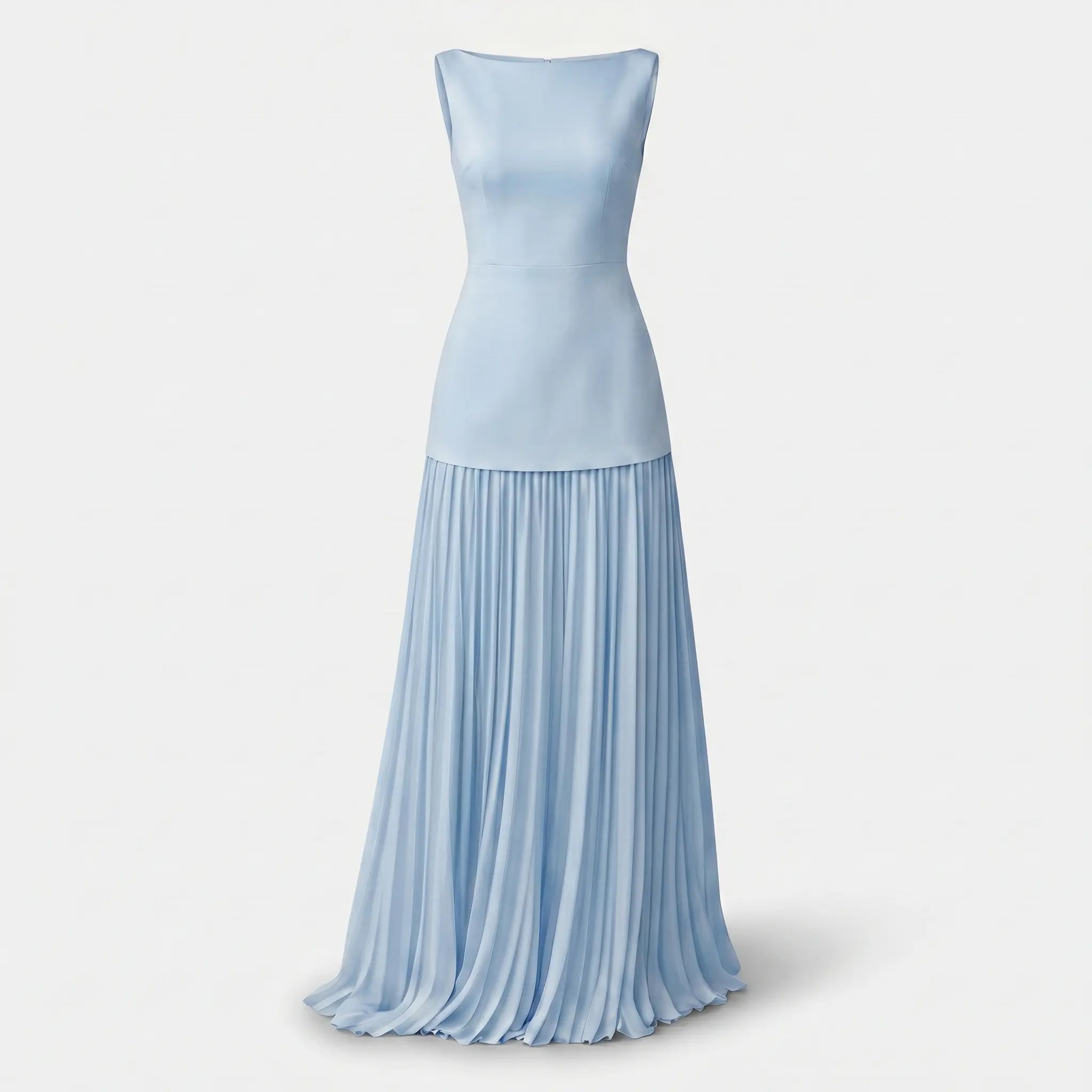 Sleeveless Fitted Bodice Pleated Maxi Evening Dress for Women TARHUS  AS - Womens - Maxi Dress