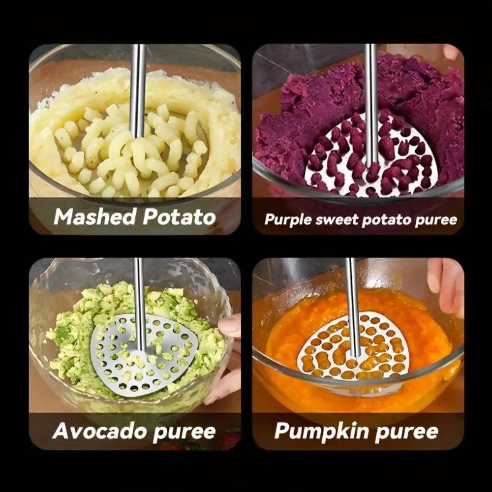 Stainless Steel Potato Masher | Smooth Results – Ergonomic Grip TARHUS  Kitchen Accessories