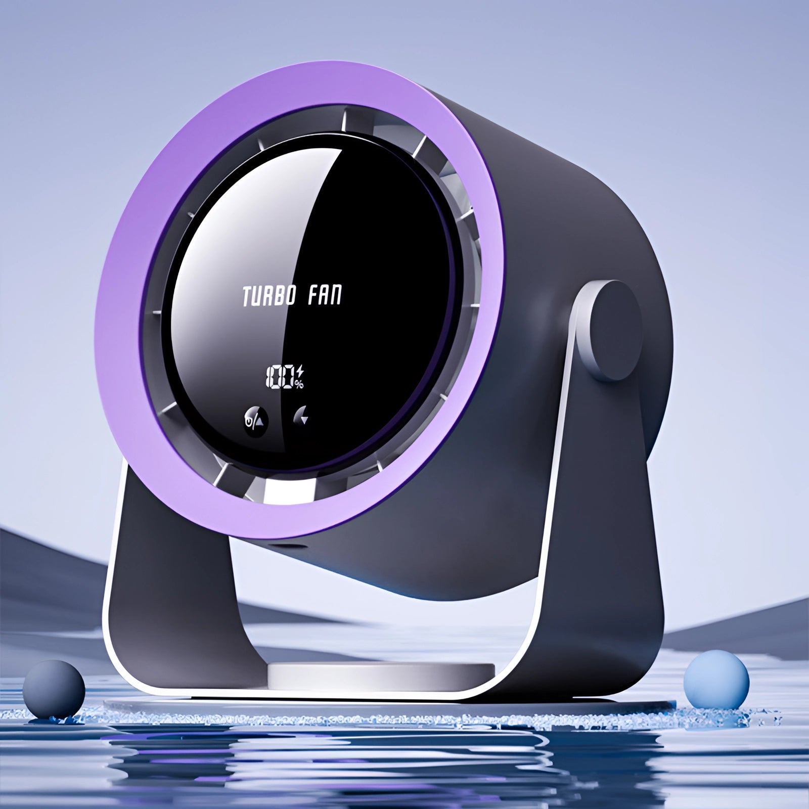 Auralis | Bladeless Turbo Fan – Compact Quiet Cooling with LED Display