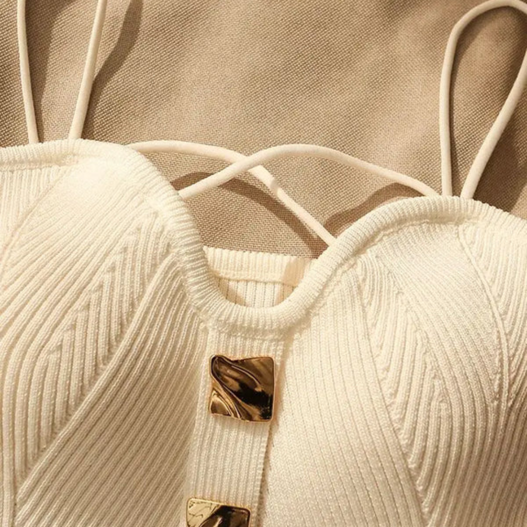 Maria - Sculpted ribbed corset top