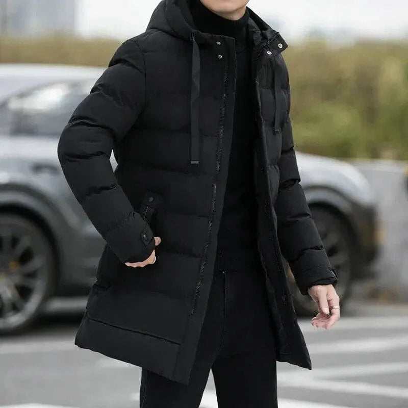 Men’s Longline Puffer Down Jacket – Ultimate Warmth