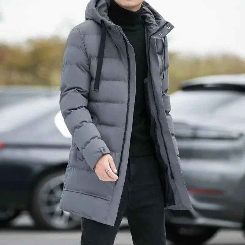 Men’s Longline Puffer Down Jacket – Ultimate Warmth