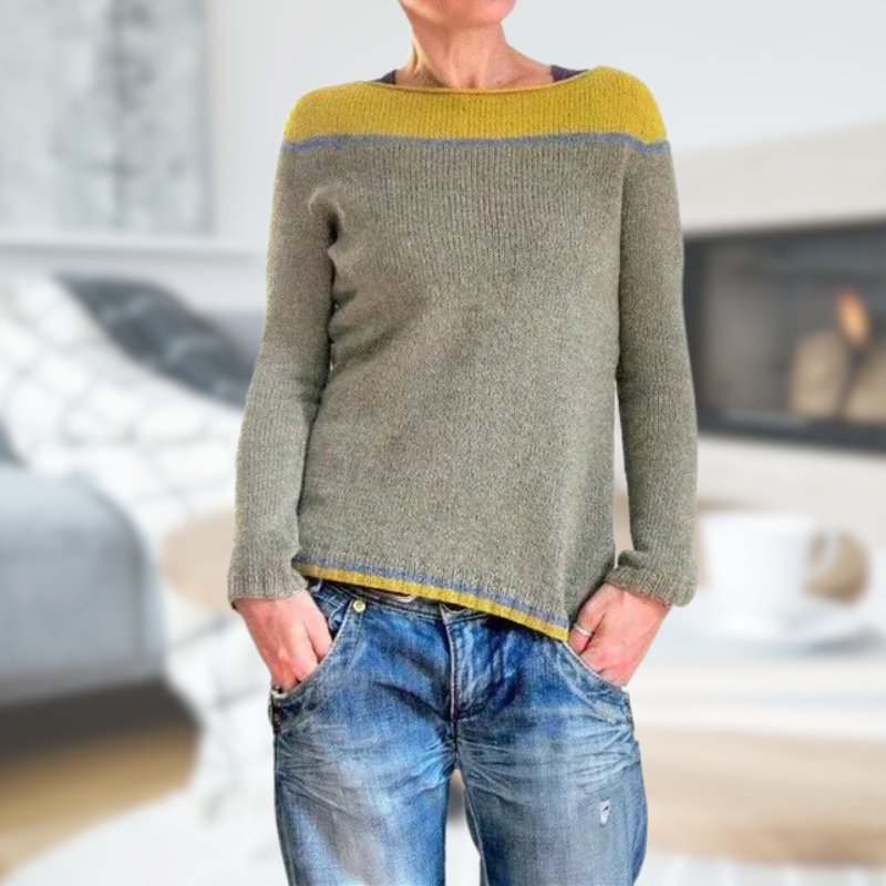 Aurora - Knitted Sweater with Round Neck - nubuso