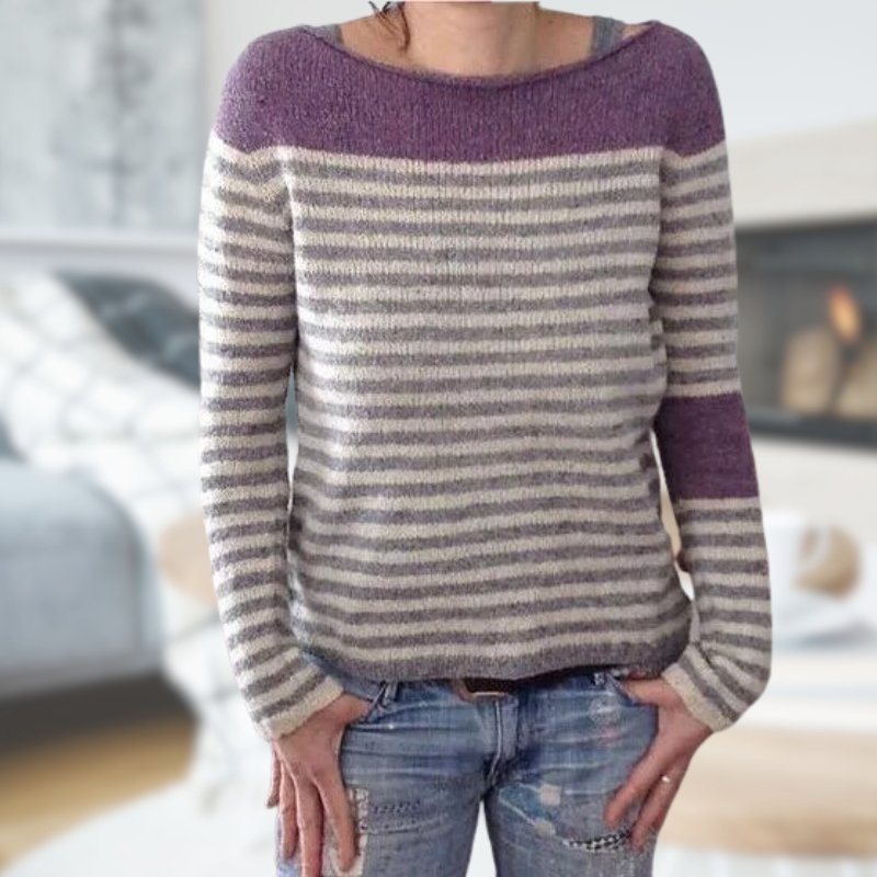 Aurora - Knitted Sweater with Round Neck - nubuso