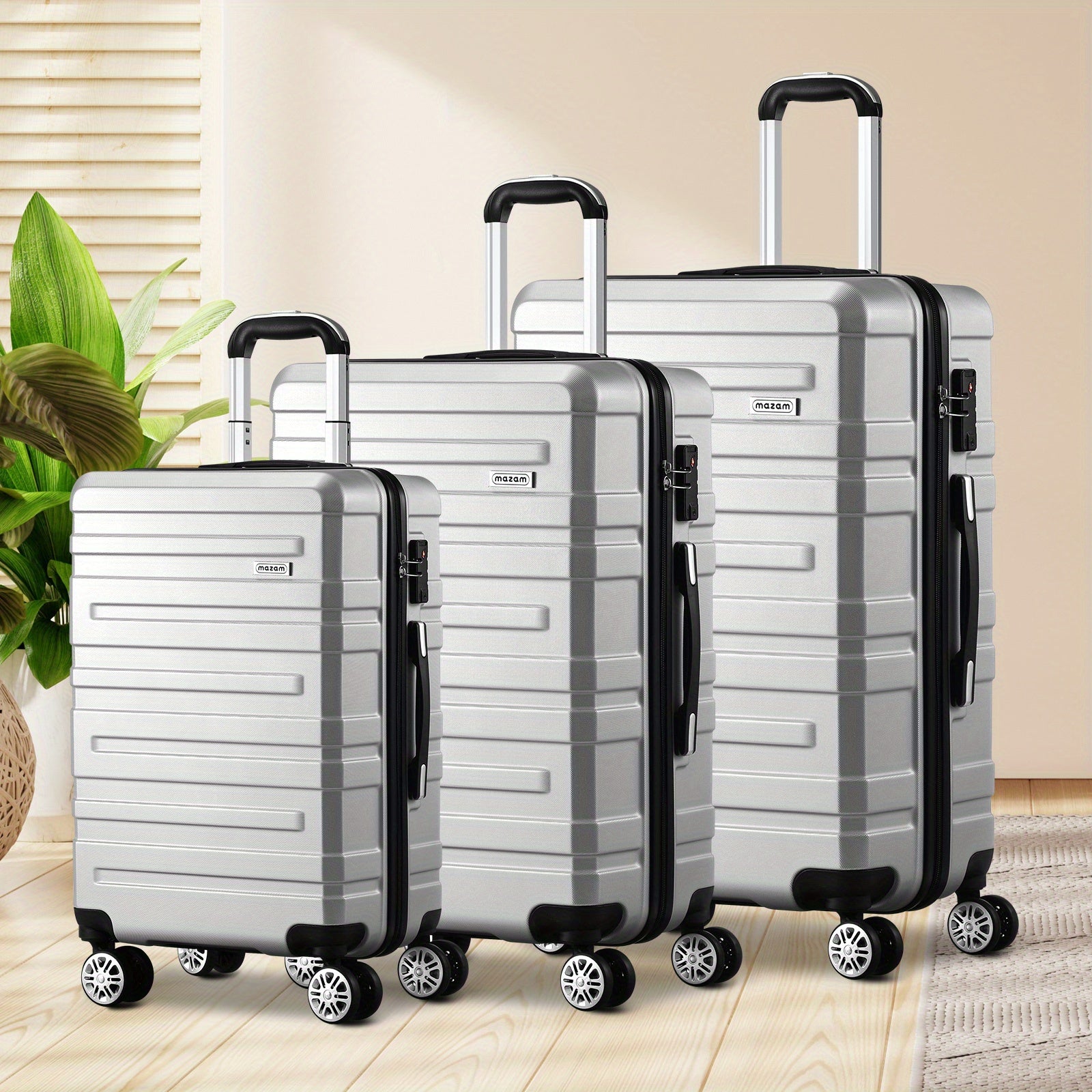 Mazam 3pcs Luggage Suitcase Trolley Set Travel PP Case TSA Lock Storage TARHUS