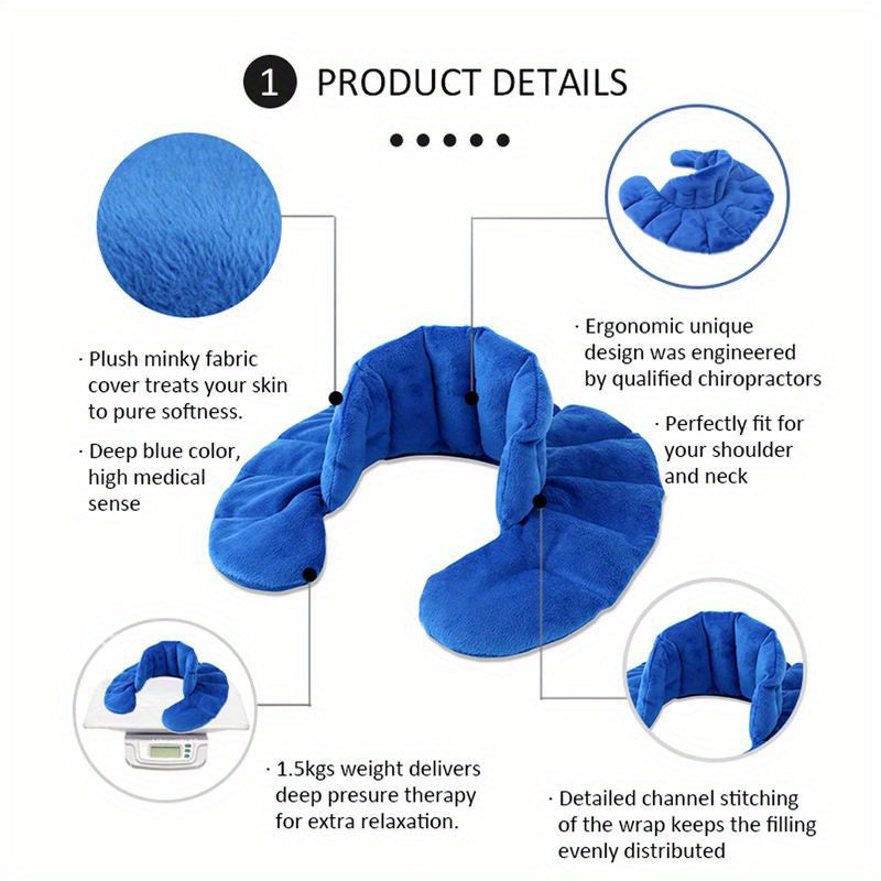 Microwavable Neck & Shoulder Heating Pad – Soft Comfort Wrap for Relaxation TARHUS