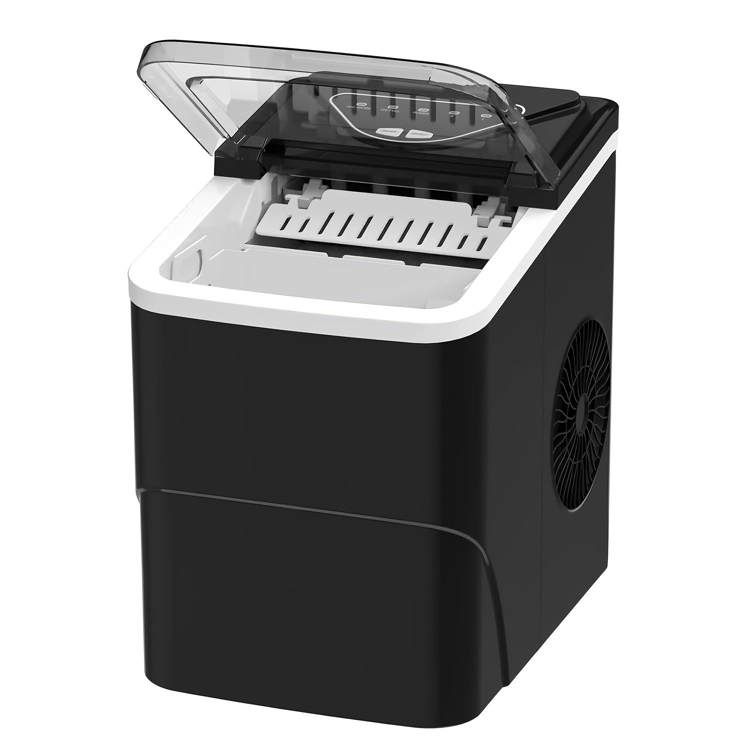 [High Capacity Self-Cleaning Ice Maker] Advwin Portable Ice Maker with Self-Cleaning Feature - High Capacity, Quiet Operation for Home Bars & Parties, Includes Scoop & Basket, Black, Ice Machine TARHUS