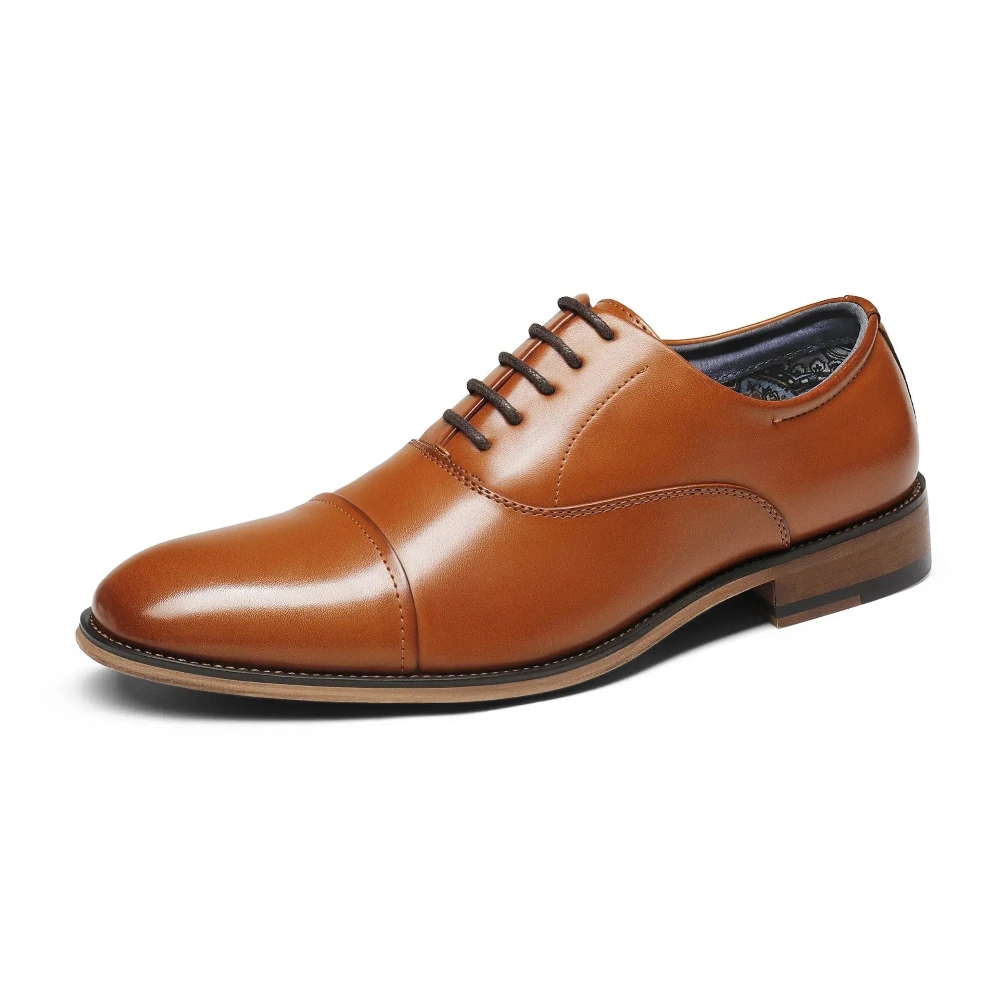 Bruno | Classic Brown Dress Shoes Cap-Toe Oxford TARHUS  Clothing & Accessories