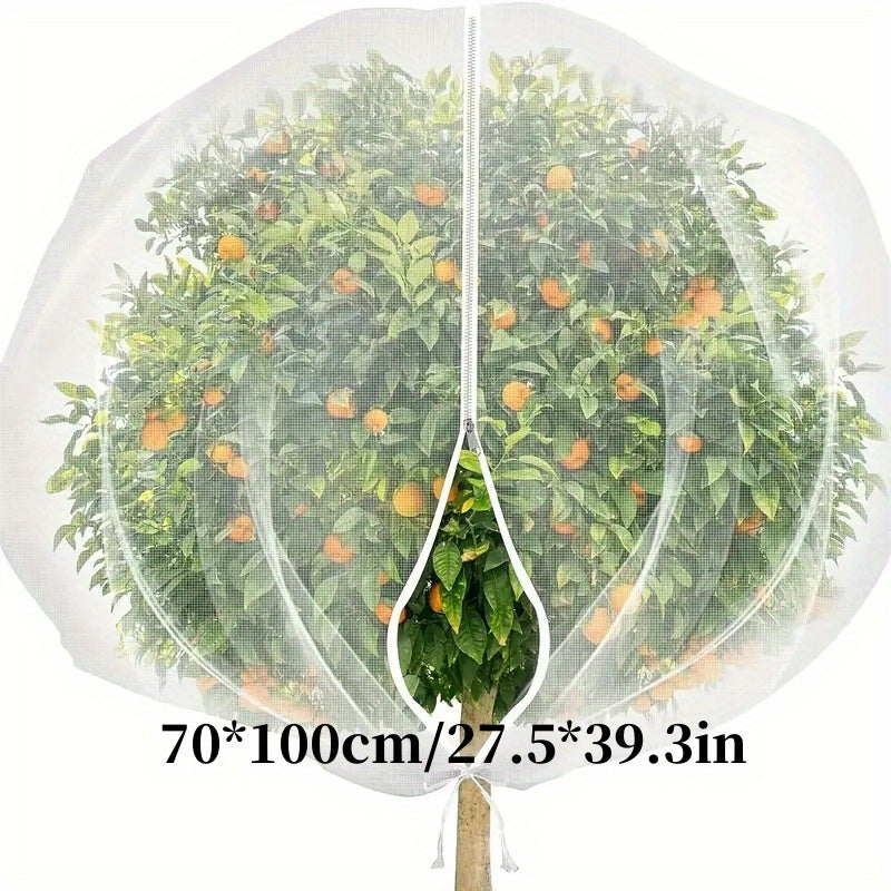 20PCs Fruit Tree Netting Bags with Zipper & Drawstring – Insect, Bird & Deer Barrier for Trees & Garden Plants TARHUS