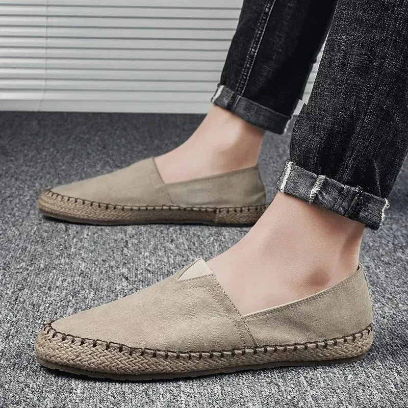 Roman | Canvas Slip-On Espadrilles with Rope Sole TARHUS  Clothing & Accessories