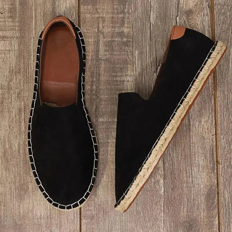 Mason | Canvas Slip-On Men's Espadrilles Woven Sole TARHUS  Clothing & Accessories
