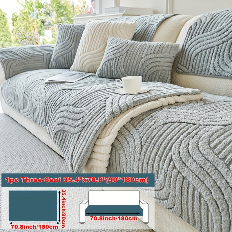 Luxury Plush Non-Slip Sofa Cover – Breathable Pet-Friendly Couch Protector - TARHUS
