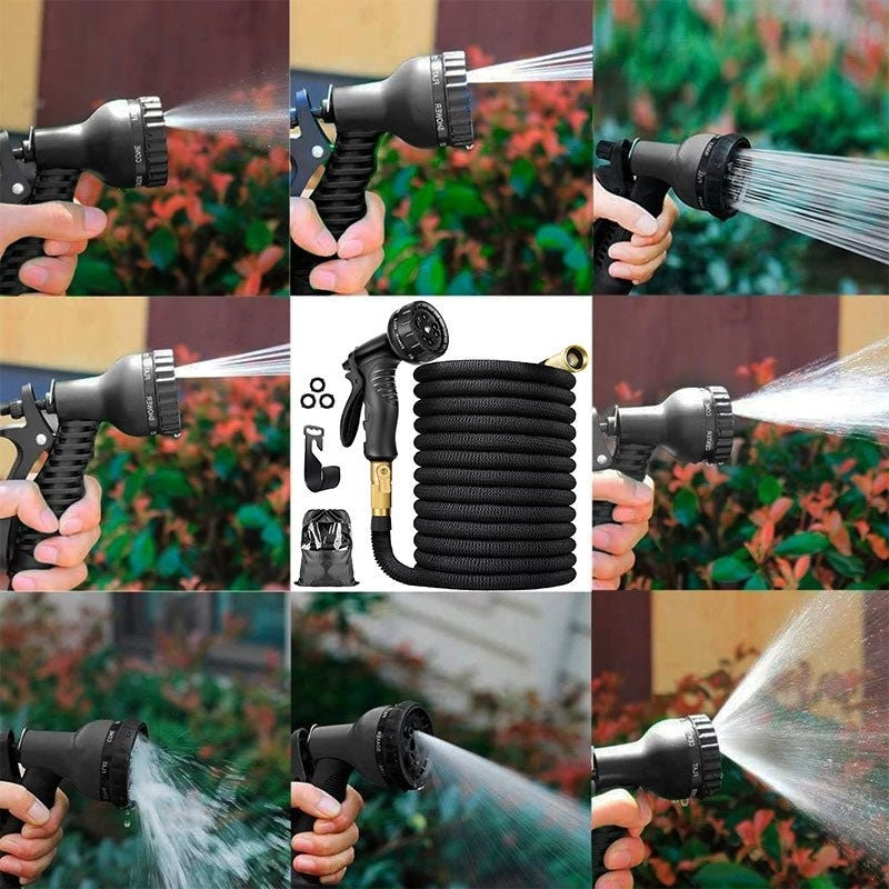 Expandable Garden Hose – Lightweight Flexible Water Hose with 8-Function Nozzle & Leak-Proof Connector - TARHUS