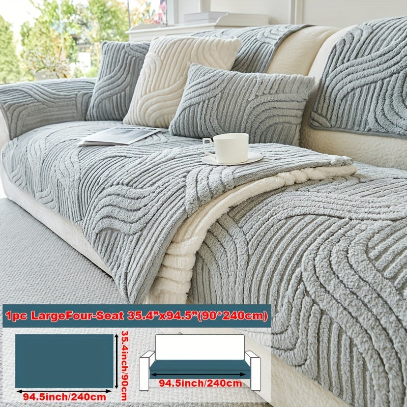 Luxury Plush Non-Slip Sofa Cover – Breathable Pet-Friendly Couch Protector - TARHUS