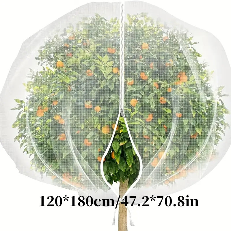 20PCs Fruit Tree Netting Bags with Zipper & Drawstring – Insect, Bird & Deer Barrier for Trees & Garden Plants TARHUS