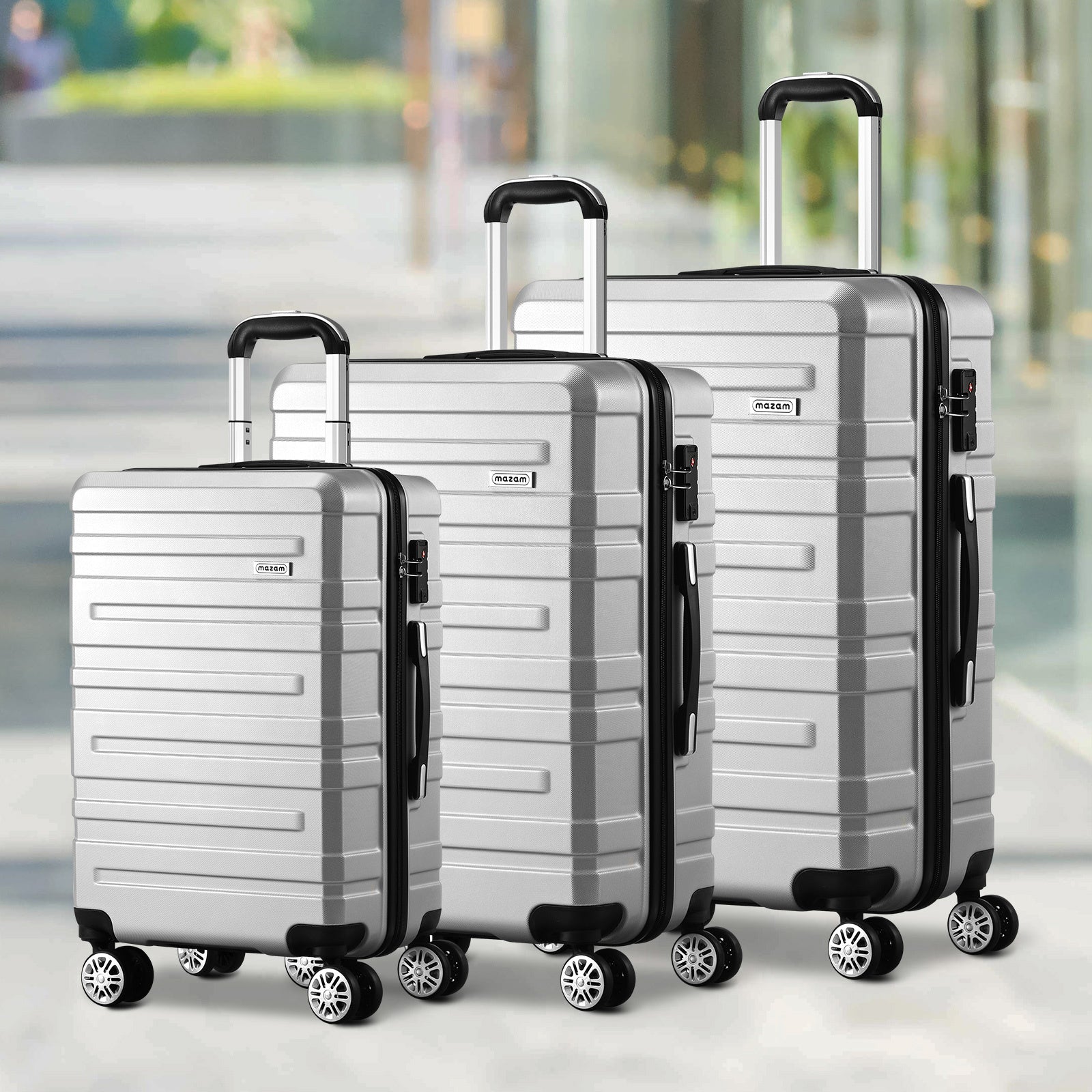 Mazam 3pcs Luggage Suitcase Trolley Set Travel PP Case TSA Lock Storage TARHUS