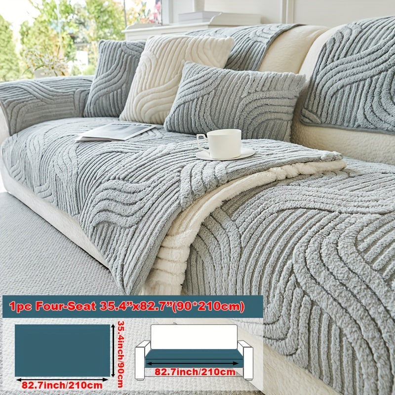 Luxury Plush Non-Slip Sofa Cover – Breathable Pet-Friendly Couch Protector - TARHUS