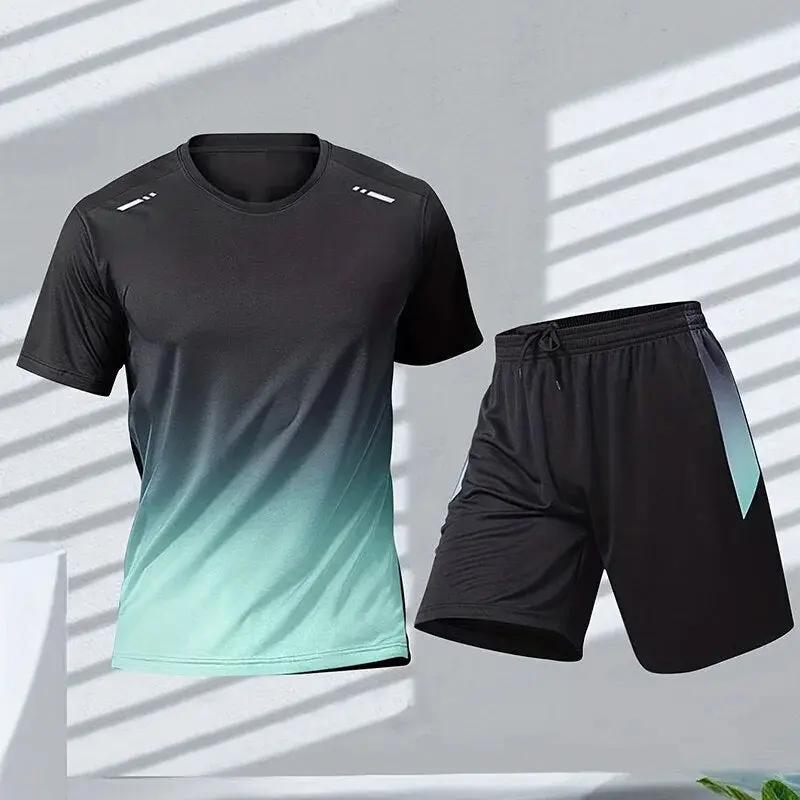 Two-Piece Sportswear Set for Men – Gradient Print & Performance Comfort TARHUS  Sportset man