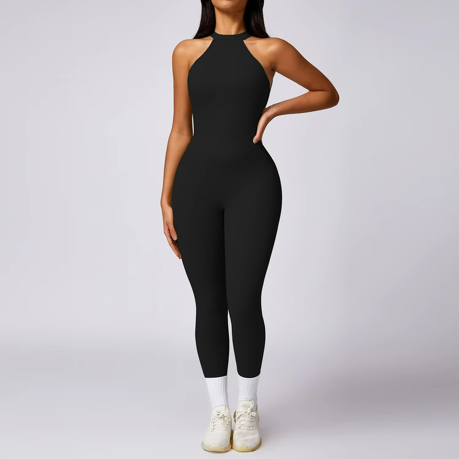 Kaela | Backless Pilates Jumpsuit for Airy Elegance TARHUS  Pilates Jumpsuit