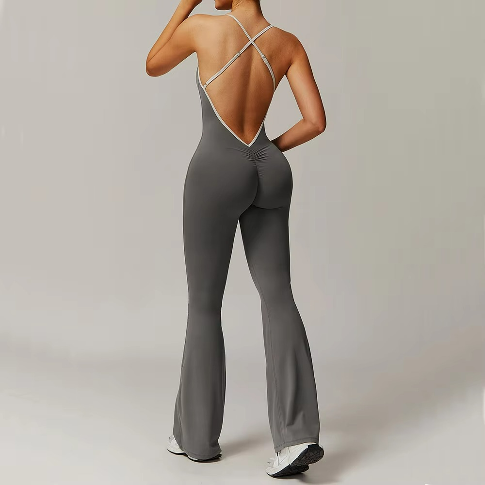 Talisse | Flare-Leg Pilates Jumpsuit for Elegant Movement TARHUS  Pilates Jumpsuit