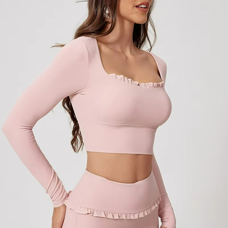 Marzelle | Ruffle Trim Pilates Set for Feminine Control TARHUS  Pilates Set