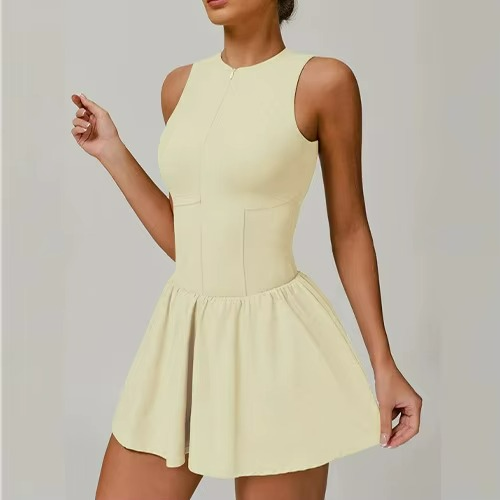 Clarisse | Polished Sport Dress with Zipper Collar & Discreet Inner Short TARHUS  Padel Dress