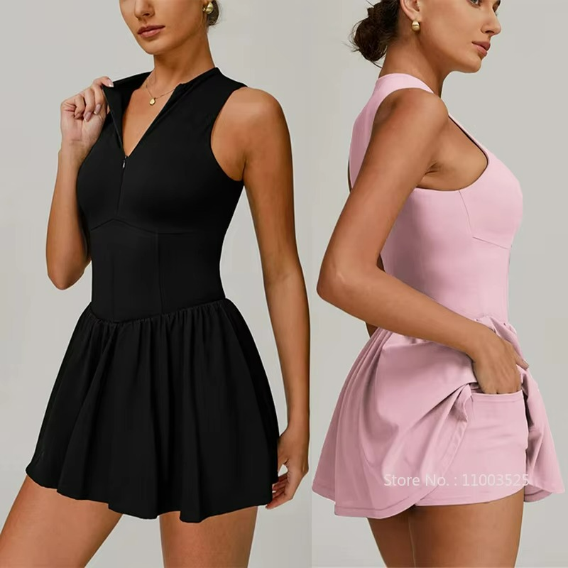 Bianca | Elite Retro Padel Dress with Integrated Skort for Court & Leisure TARHUS  Padel Dress