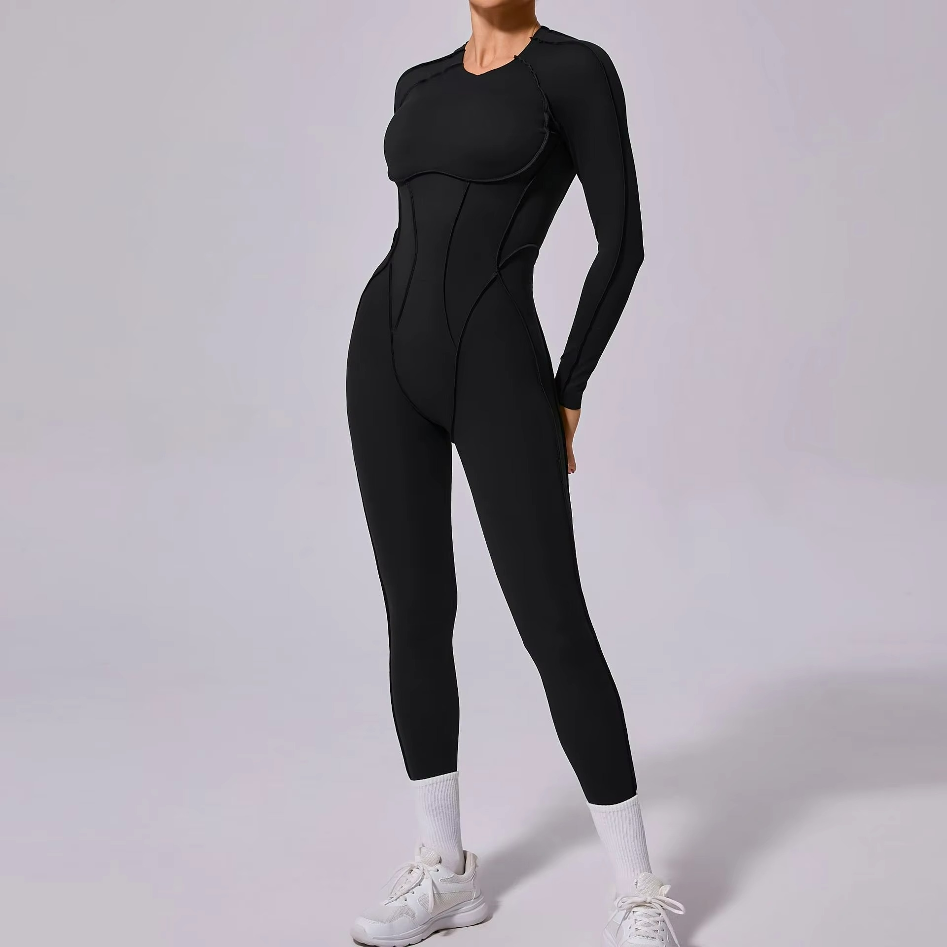 Nysa | Sleek Sleeve Pilates Jumpsuit for Cool Precision TARHUS  Pilates Jumpsuit